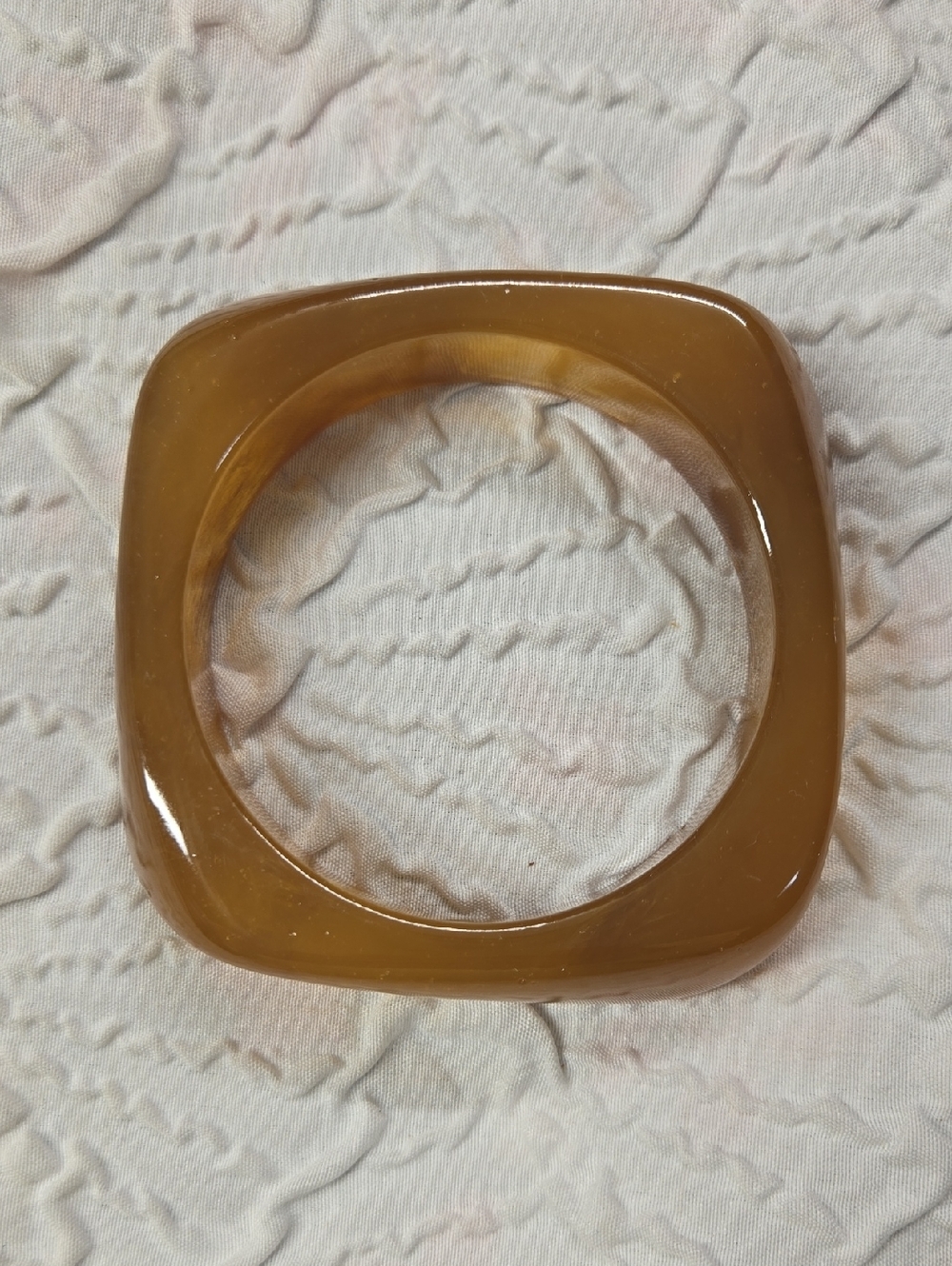 Milk Tea Brown Square Bangle Bracelet